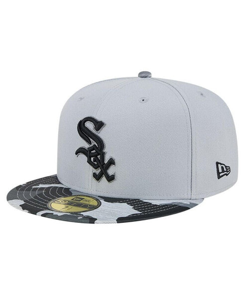 Men's Gray Chicago White Sox Active Team Camo 59FIFTY Fitted Hat