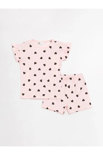 LCW ECO Kız Bebek Şortlu Pijama Takımı