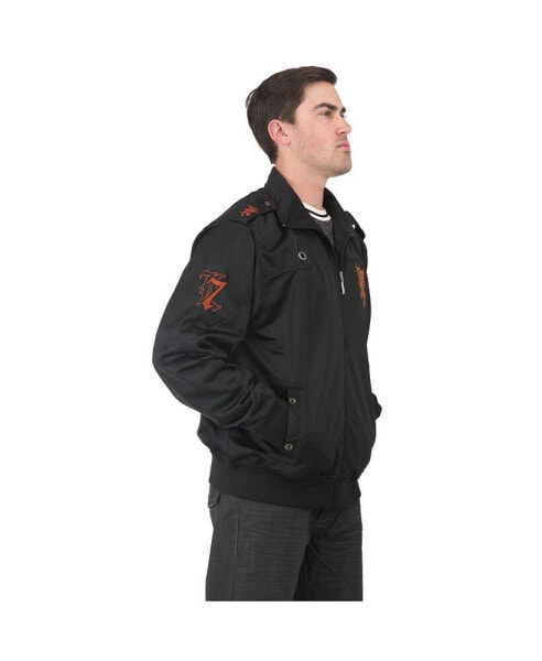 Men's Big & Tall Embroidery Patches Performance Track Jacket
