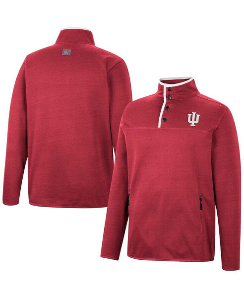 Men's Crimson Indiana Hoosiers Rebound Quarter-Snap Jacket