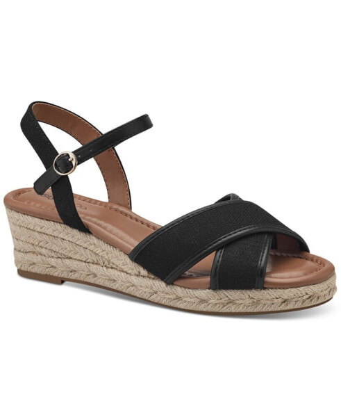 Women's Leahh Strappy Espadrille Wedge Sandals, Created for Macy's