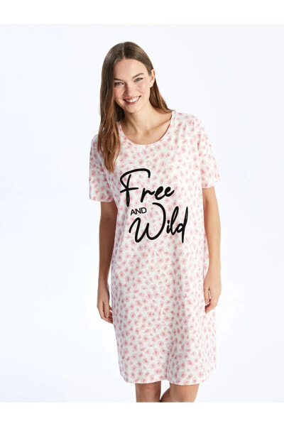 Пижама LC WAIKIKI DREAM Bicycle Collar Printed Nightgown