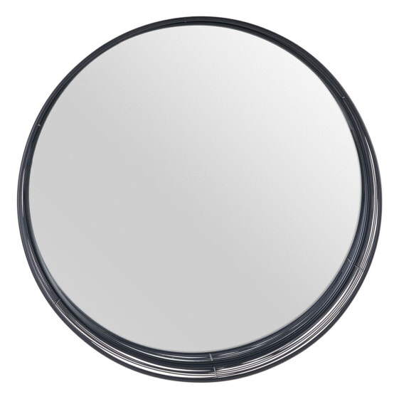 Настенное зеркало 81 x 15,5 x 81 cm Чёрный Металл