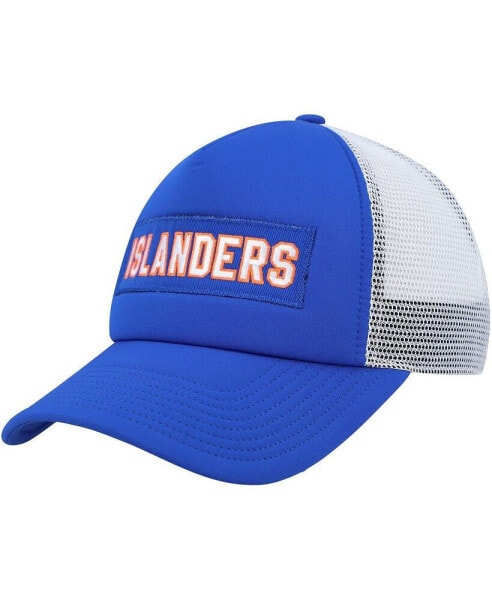 Men's Royal, White New York Islanders Team Plate Trucker Snapback Hat