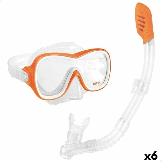 Очки для ныряния с трубкой Intex Wave Rider Оранжевый