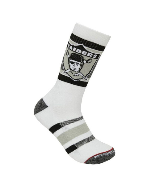 Men's and Women's White Las Vegas Raiders Interception Crew Socks