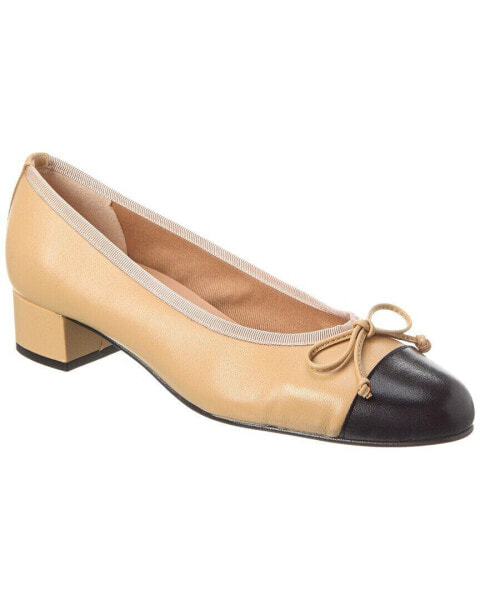 French Sole Elda Cap Toe Leather Pump Women's