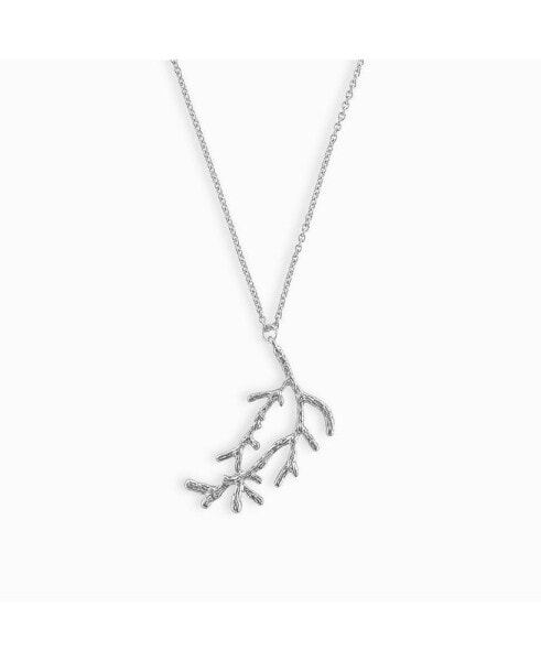 Branch Statement Necklace Silver