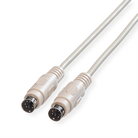 ROLINE PS/2 Cable - M - M 3 m - 3 m - 6-p Mini-DIN - Male - Male - Grey - Grey - 3 mm