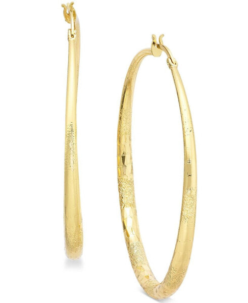 Gold-Tone Large Diamond-Cut Hoop Earrings, 2.3", Created for Macy's