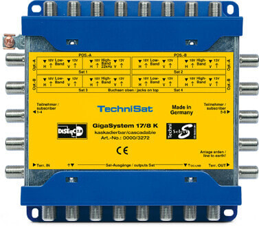 TechniSat GigaSystem 17/8 K - Blue - Yellow - 175 mm - 154 mm - 48 mm - 600 g - 294 mm