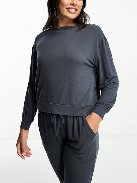 Cotton On super soft long sleeve lounge sleep sweat navy