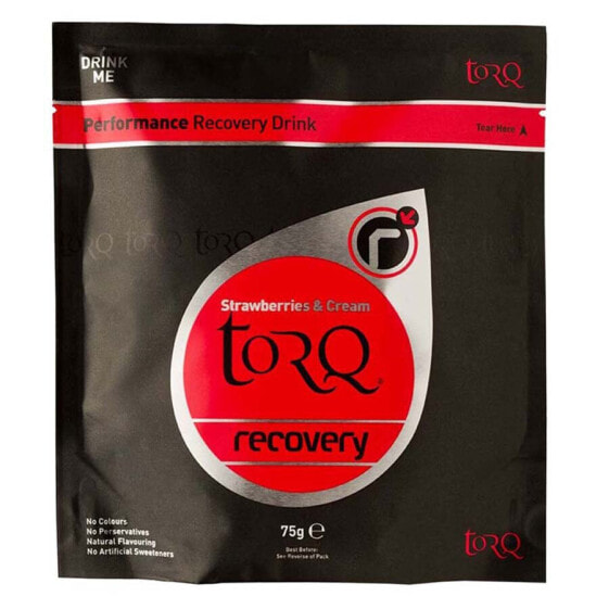 TORQ 50g Strawberries And Cream Recovery Energy Gels Box 10 Units