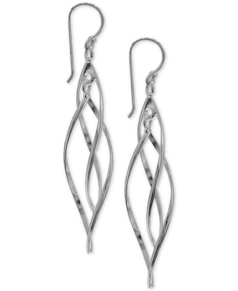 Pointed Twist Drop Earrings in Sterling Silver, Created for Macy's