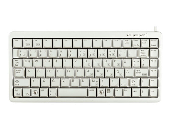Cherry Kompakt-Tastatur"Grau Deutsch Kabelgebunden