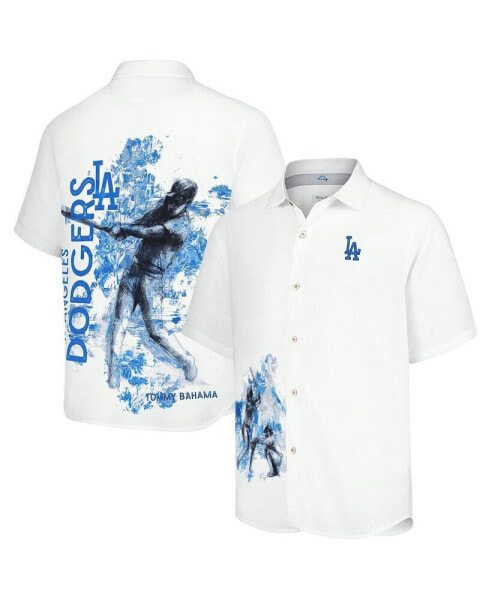 Рубашка мужская Tommy Bahama Los Angeles Dodgers белая "Veracruz Ace Islanders"