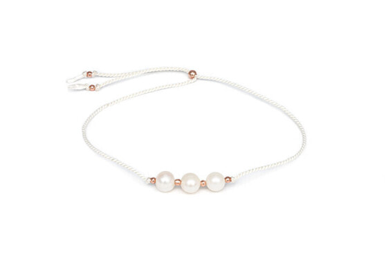 Beautiful string leg bracelet with pearls HE03N3RG-WH