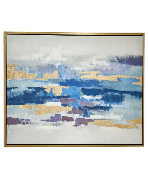 Canvas Abstract Framed Wall Art with Gold-Tone Frame, 71" x 2" x 31"