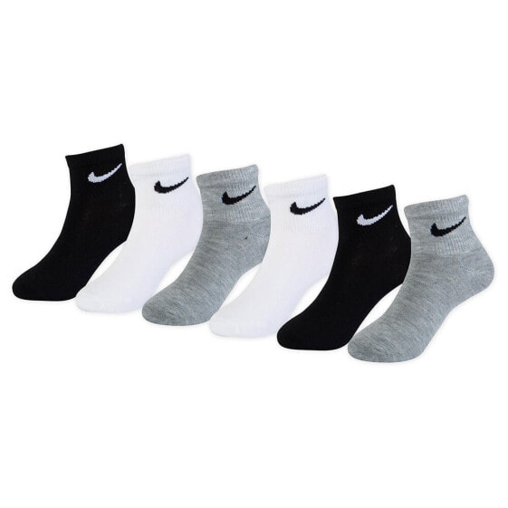 NIKE KIDS Colorful Quarter short socks 6 pairs