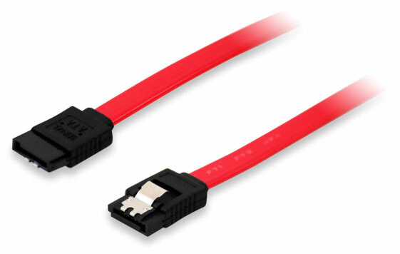 Equip SATA II Cable - 0.5m - 0.5 m - SATA II - SATA 7-pin - SATA 7-pin - Male/Male - Red