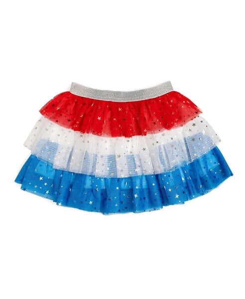 Little and Big Girls Patriotic Petal Tutu Skirt