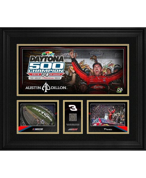 Austin Dillon Framed 20" x 24" 2018 Daytona 500 Champion Collage with Race-Used Track