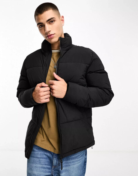 Cotton On relaxed puffer jacket in black