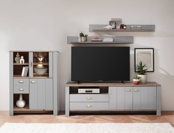 Wohnwand Haglund 4-teilig - Highboard