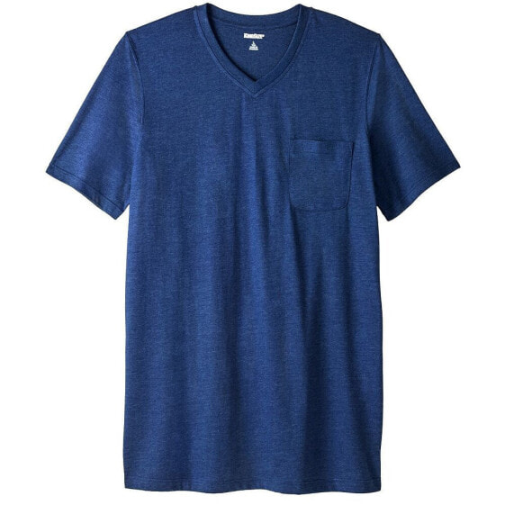 Big & Tall Shrink-Less Lightweight Longer-Length V-Neck T-Shirt