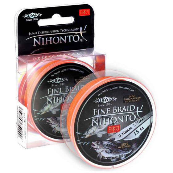 Плетеный шнур для рыбалки Mikado MIKADO Nihonto Fine Braided Line 15 м