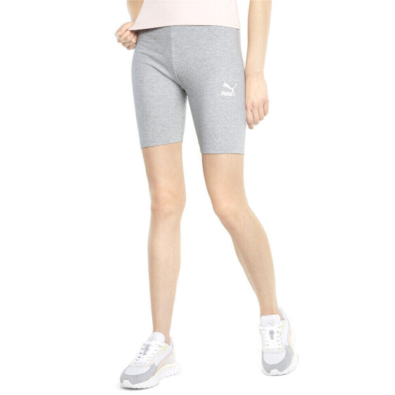 Puma Classics 7 Inch Shorts Womens Grey Casual Athletic Bottoms 53187104