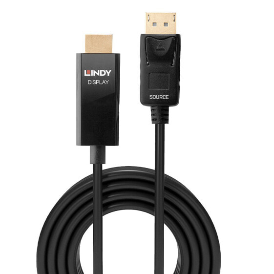 Lindy 3m DP to HDMI Adapter Cable with HDR - 3 m - DisplayPort - HDMI Type A (Standard) - Male - Male - Straight