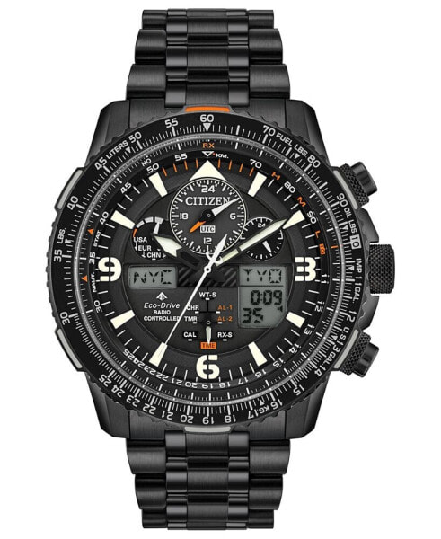 Eco-Drive Men's Analog-Digital Promaster Skyhawk A-T Black Stainless Steel Bracelet Watch 46mm