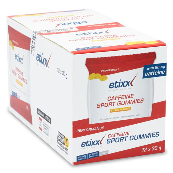 ETIXX Sport Caffeine 12 Units Caffeine Energy Gummies Box