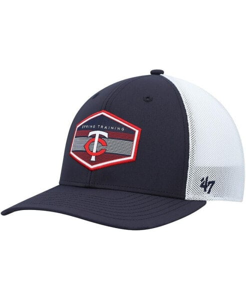 Men's Navy, White Minnesota Twins Spring Training Burgess Trucker Adjustable Hat