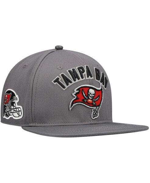 Men's Gray Tampa Bay Buccaneers Stacked Snapback Hat