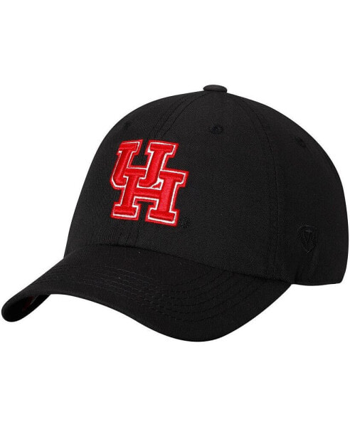 Бейсболка черная Top of the World Houston Cougars с логотипом - регулируемая