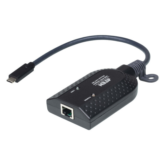 ATEN USB-C Virtual Media KVM Adapter - USB - USB - Black - USB C - RJ-45 - Male