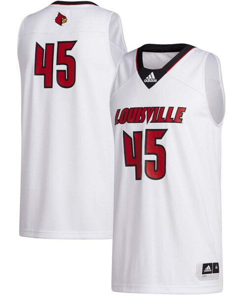 Men's #45 White Louisville Cardinals Swingman Jersey