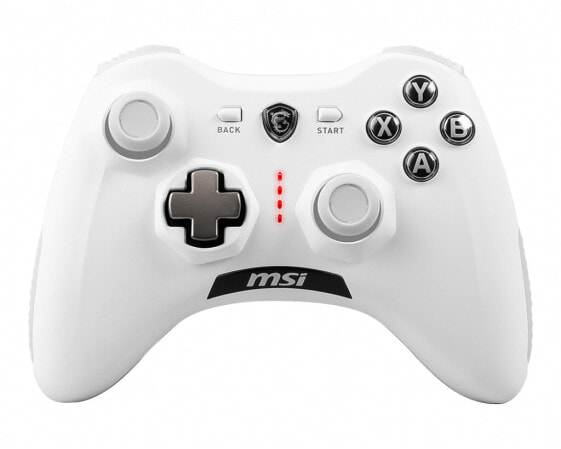 MSI FORCE GC30 V2 WHITE Wireless Gaming Controller 'PC and Android ready - Upto 8 hours battery usage - adjustable D-Pad cover - Dual vibration motors - Ergonomic design' - Gamepad - Android - PC - Back button - D-pad - Macro button - Power button - Start but