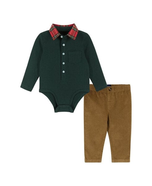Пижама Andy & Evan Infant Boys Holiday Polo Shirtjie