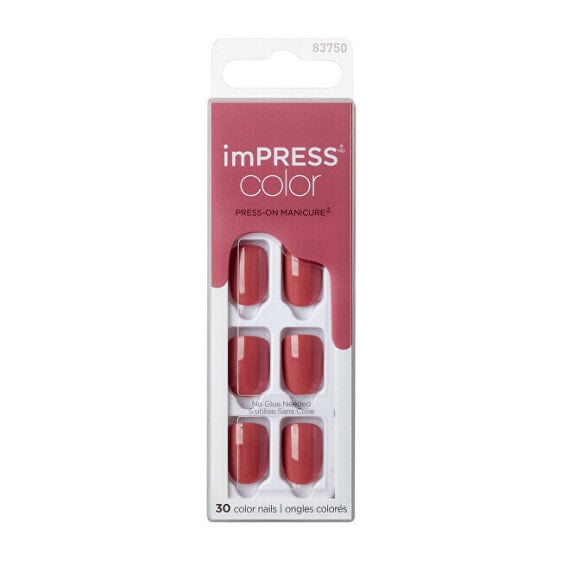 Самоклеящиеся ногти imPRESS Color Platonic Pink 30 шт Kiss