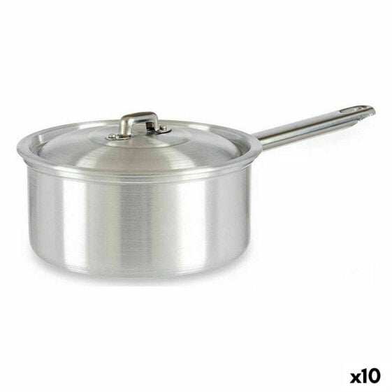 Ковш с крышкой Ø 16 cm Серебристый Алюминий 1,5 L (10 штук)