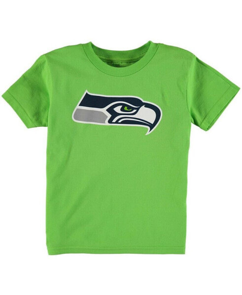 Футболка для малышей OuterStuff Seattle Seahawks Neon Green с коротким рукавом