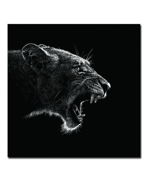 Roaring Lioness Acrylic Wall Art (40 H X 40 W)