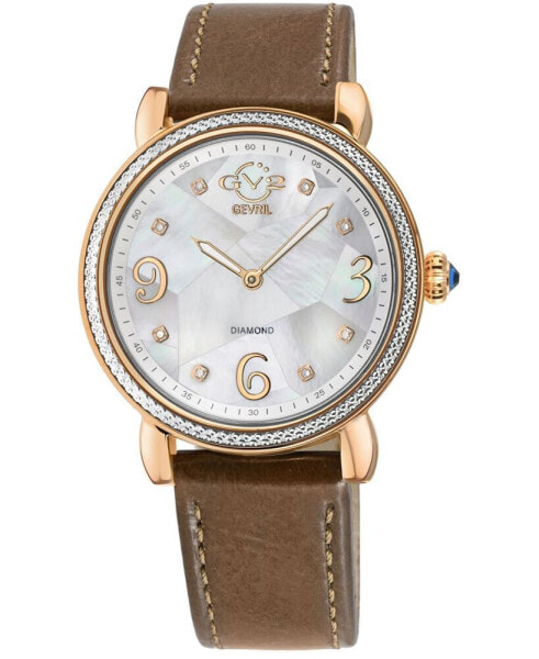 Women's Ravenna Swiss Quartz Brown Leather Watch 37mm