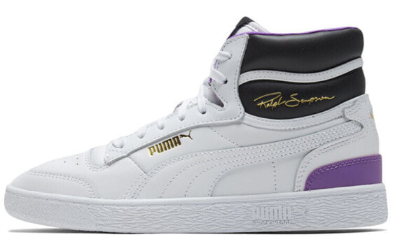 PUMA Ralph Sampson Mid 经典百搭 中帮 板鞋 男女同款 白紫 / Кроссовки PUMA Ralph Sampson Mid 370847-05