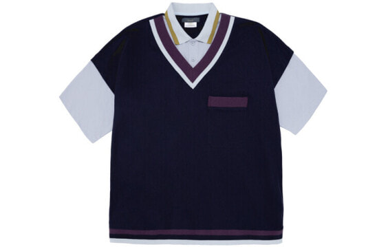 UNVESNO 假两件学院风短袖 Polo衫 男女同款 开学季 / Trendy Clothing Unvesno Polo Shirt