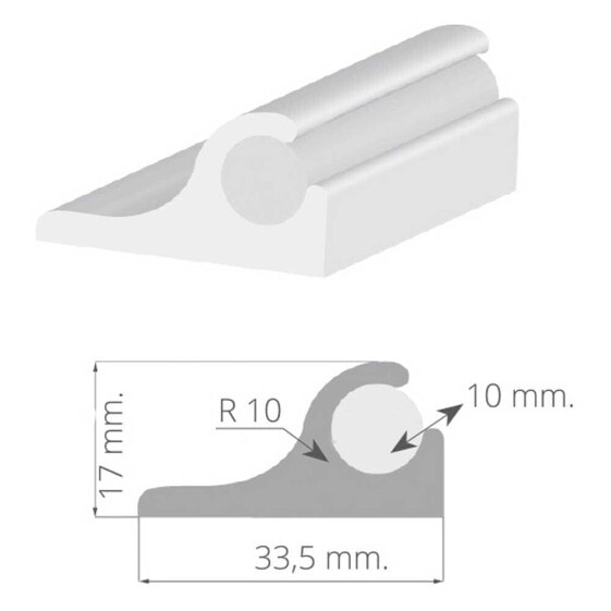 TESSILMARE 4 m PVC Cushions Profile