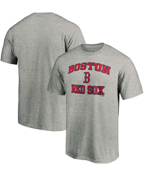 Men's Heathered Gray Boston Red Sox Heart Soul T-shirt